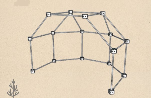 Line drawing of the Cave structure