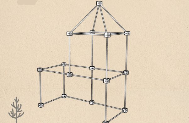 Line drawing of the Single Tower Castle structure